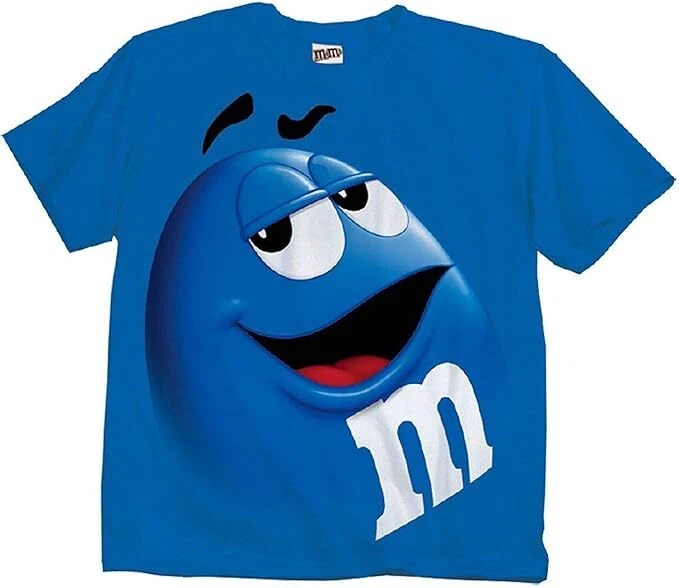 M&M's Candy Silly Halloween Personaje Cara Camiseta Gráfica Camiseta para Amantes de los Caramelos Foto 1 de 1