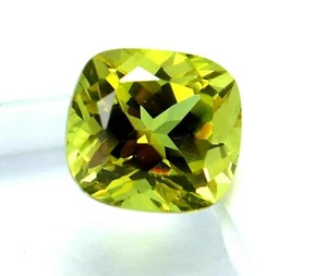 5.90 Ct Natural Certified Green Peridot Madagascar Cushion Cut Loose Gemstone - Picture 1 of 4