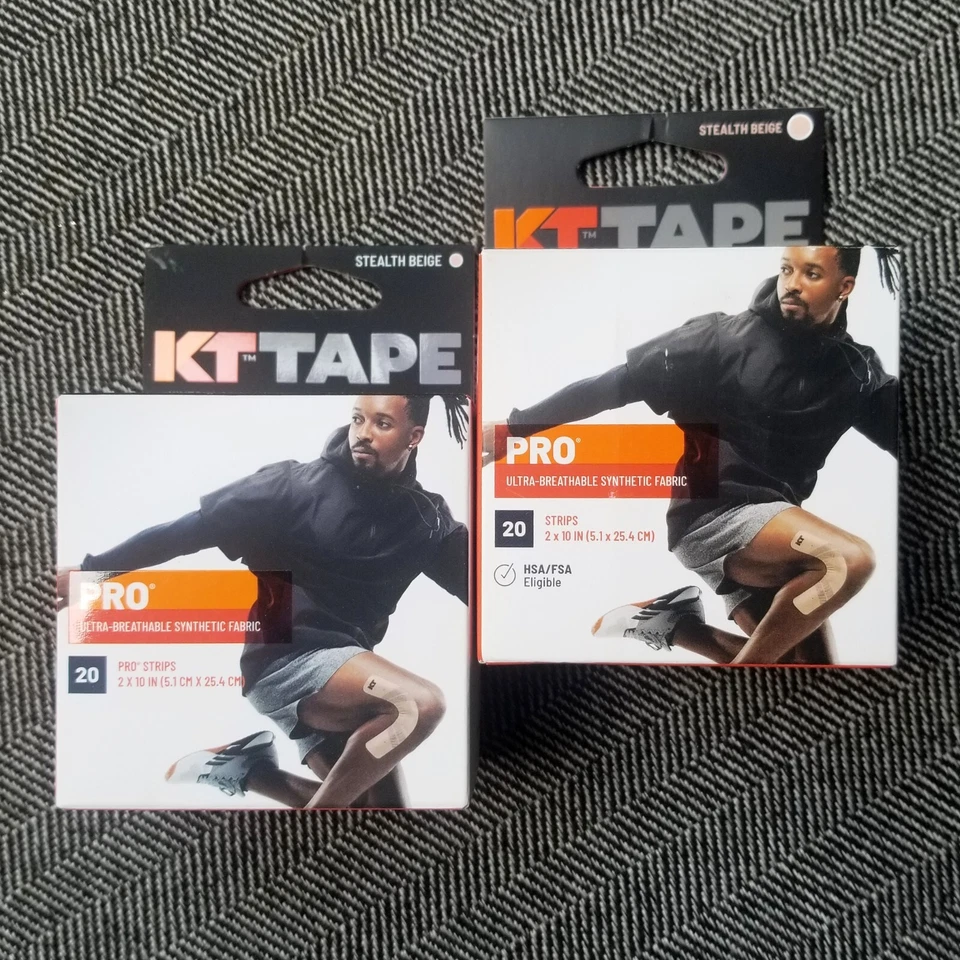 KT Tape Pro Beige - 20 Precut Strips 105a