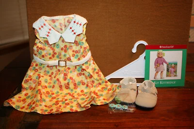 🌺MUÑECA AMERICAN GIRL Kit Estampado Floral Conjunto Zapatos de Vestir Cabello Libro Caja Retirado  Foto 1 de 3