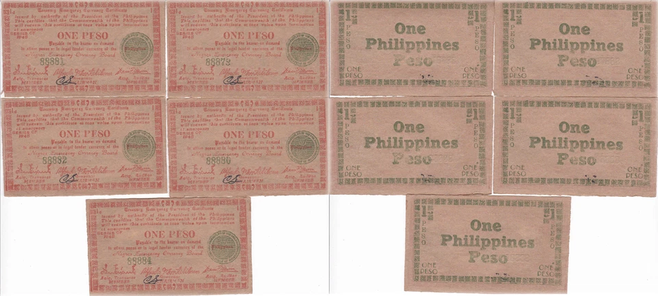 1945 Philippines Guerrilla Currency Negros Province 5 Note Lot XF/AU S681 - Image 1 of 1