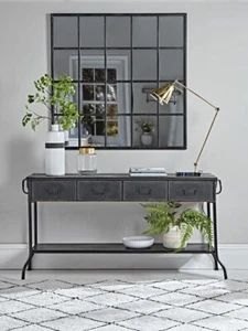 XXXL 1.2m x 1.2m PROVINCIAL FRENCH WINDOW MIRROR black NEW - Picture 1 of 9