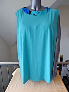 Top in Türkis etwas Blau und Schwarz von In Print Gr. 56/58 3XL - Bild 1 von 11