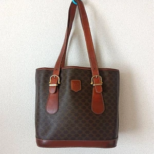 CELINE Tote bag Shoulder Bag Macadam bucket Bag PVC Brown M09 - Picture 1 of 23
