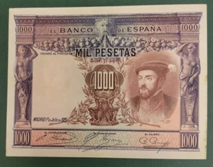 1925 España 1000 Pesetas - Pick# 70c - VF/XF sólido - Imagen 1 de 2