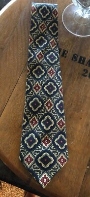 Corbata Coach 100 % seda azul marino, verde Loden, borgoña, dorada NUEVA sin etiquetas Foto 1 de 4