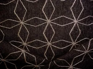 3-1/2Y BRUNSCHWIG ET FILS BURLAP CAFÉ TAPICERÍA BORDADA - Imagen 1 de 4