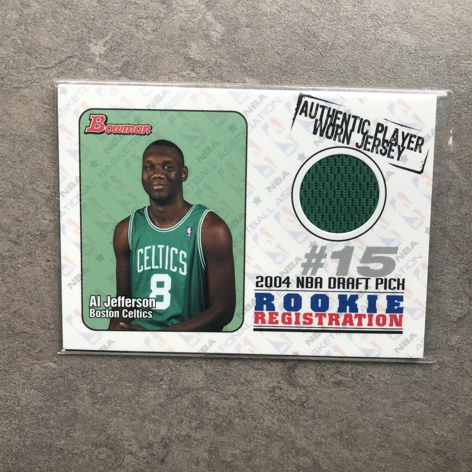 AL JEFFERSON 2004-05 BOWMAN ROOKIE REGISTRATION #ROR-AJ JERSEY Z1 - Image 1 of 4