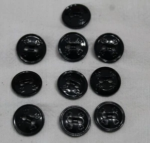 (10er Set) BSA BOY SCOUT KNÖPFE - SCHWARZ FLACHER Knopf - Shirt - Bild 1 von 2