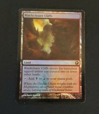 MTG Magic The Gathering Blackcleave Cliffs Foil Rare Played Scars Of Mirrodin