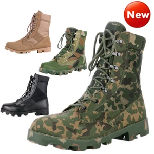 Mens Outdoor Tactical Boots Military Army Combat Patrol Work Boots Hunting Shoes - Picture 1 of 15