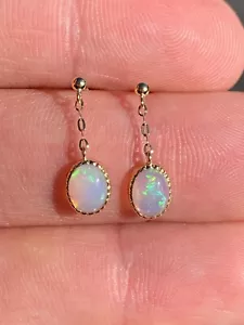Orecchini pendenti a goccia eccezionali opale in oro 18 kt, 18 kt 750 - Foto 1 di 7