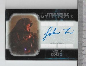 Star Wars Masterwork 2020 Autograph Card A-JT John Tui 05/50 Korso