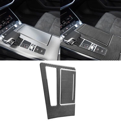 2x Carbon Fibre Control Panel Trim For Audi A6 C8 A7 Sportback 2020-2021 - Image 1 of 4