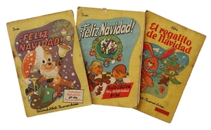 Lot 3 Vintage 1950s Argentina Mini Children's Books in Spanish Christmas Stories - Picture 1 of 16
