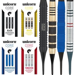 Soft Tip Unicorn Core Plus Darts Set 17g 18g 19g grams Softip - Picture 1 of 5