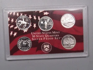 1999-s Silver State Quarter PROOF 5 coin Set. WHITE. No box/COA. #1 - Picture 1 of 7