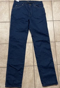 Wrangler Jeans Mens 34x38 Blue Denim Cowboy Cut Regular Western Grunge 47MWZ NWT - Picture 1 of 8