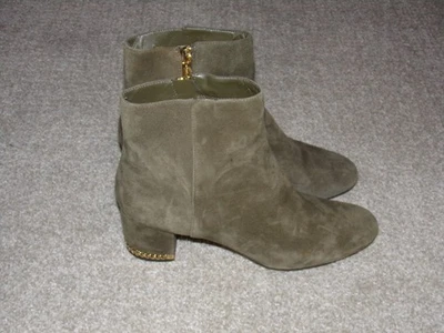 WOMENS MICHAEL MICHAEL KORS SABRINA GREEN SUEDE BOOTIES BOOTS WITH BLING SZ 10M - Image 1 of 4