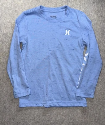 Hurley 男孩 7 码长袖 T 恤蓝色  — 第 1/3 张图片