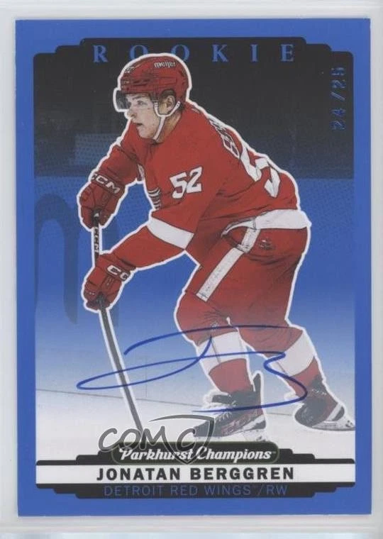2022 Parkhurst Champions Rookies Blue /25 Jonatan Berggren #313 Rookie Auto RC - Image 1 of 2
