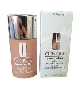 Clinique Even Better Clinical Serum Foundation SPF 15 CN 90 sabbia (M) 1 oz nuovo con scatola - Foto 1 di 1