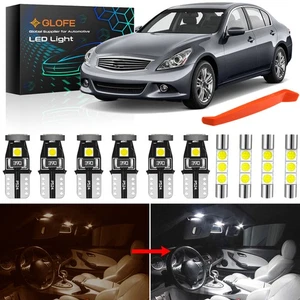 LED Interior Light Kit for Infiniti G35 G37 Q60 2007-2015 White Dome Light Bulbs - Picture 1 of 9