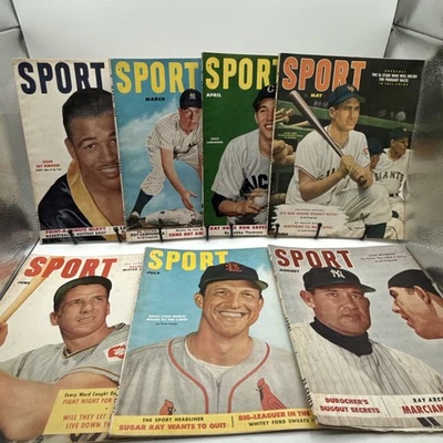 1952 年体育杂志 批量:2 月、3 月、4 月、5 月、Jun、Jul、Aug:音乐、Sugar Ray Robinson — 第 1/4 张图片