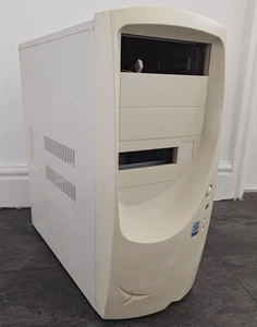 Retro PC Gaming! Beige ATX Computer Case + 250W High Quality PSU - Fully Cleaned - Picture 1 of 10