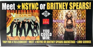 MEET NSYNC OR BRITEY SPEARS MCDONALDS Album Cover Promo 12x24 Flat Poster - Picture 1 of 3