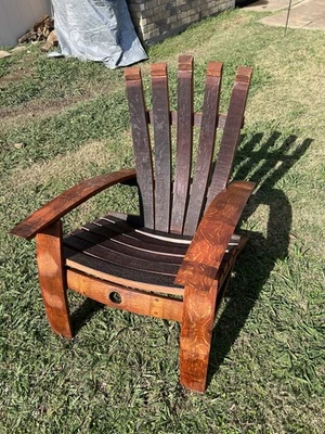 Silla Adirondack barril whisky/vino Foto 1 de 4