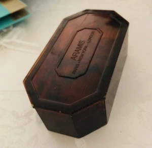 Trinket Box - Aramis Soap Bakelite Case, Tortoise Shell Design, 1970s - Picture 1 of 8
