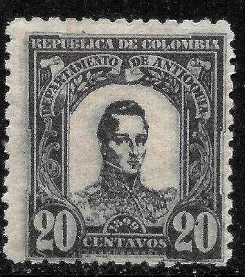 COLOMBIA Local ANTIOQUIA 1899  SC# 124🔥General Jose Maria Cordoba🔥MH OG - Image 1 of 2