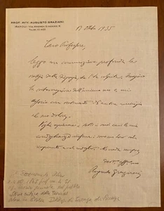 Lettera autografa di Augusto Graziani - Picture 1 of 1