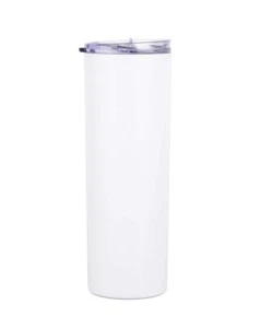 20oz Skinny Stainless Steel Tumbler Slider Lid  DoubleWall Vacuum Insulated - Picture 1 of 15