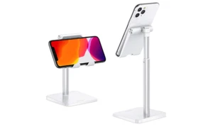 Cell Phone Stand Adjustable Angle Height Desk Phone Holder  for Apple / Samsung - Picture 1 of 6