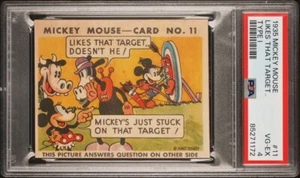 1935 R89 Mickey Mouse Gum Card #11 (Type I) "Likes That Target" (PSA 4 VG/EX) - Picture 1 of 3