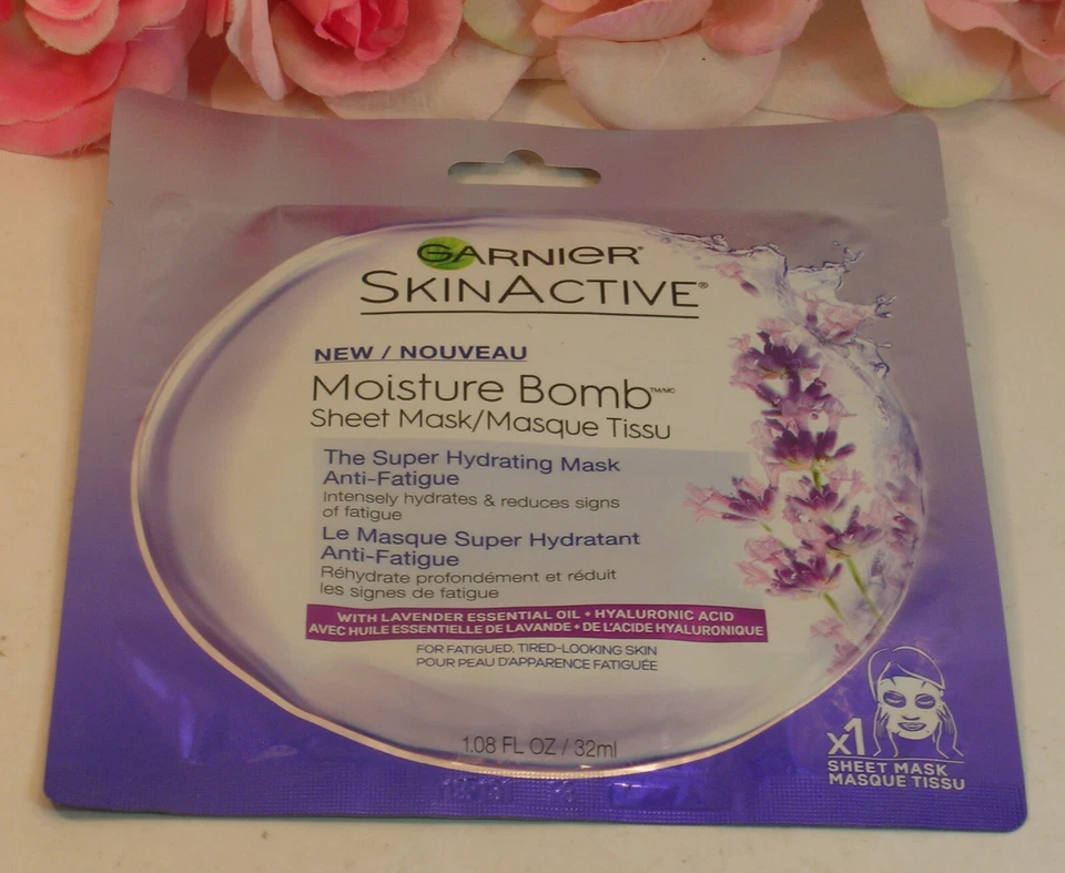 New Garnier Skinactive Moisture Bomb Sheet Mask Hydrating Anti Fatigue - Image 1 of 2