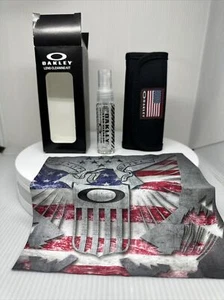 Oakley Eyeglass Cleaning Kit Lens Tactical Field Case Spray Bottle Cloth US FLAG - Picture 1 of 8