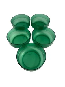 Tupperware Preludio Green Cereal Salad Bowls Set of 5 Stackable Plastic - Picture 1 of 7