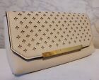 J. CREW Claremont Perforated Clutch Handbag Leather MSRP $148