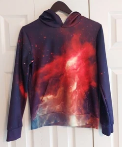 Galaxy Nebula Space Celestial Pullover Hoodie Kid's Size Large - Picture 1 of 5