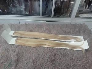 28+28 HONEY BLONDE 27# BALAYAGE PIANO 613# BRAZILIAN HUMAN HAIR 2BUNDLE 200g 12A - Picture 1 of 6
