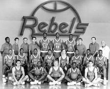 UNLV RUNNIN REBELS - 1990 NCAA Basketball Champions, 8x10 B&W Team Photo