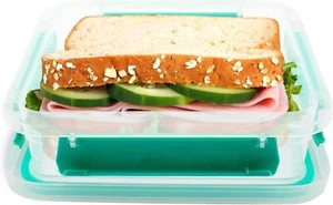 Reusable Sandwich Container - 1 Pack, BPA Free Plastic, Leak-Proof Lid - Picture 1 of 1