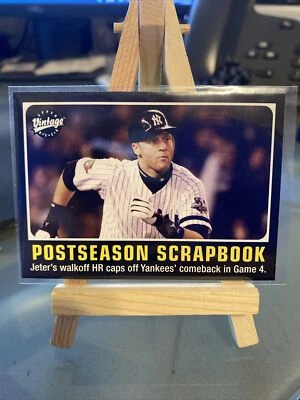 2002 Upper Deck Vintage Derek Jeter #297 Postseason Scrapbook Comeback Game 4 - Image 1 of 3
