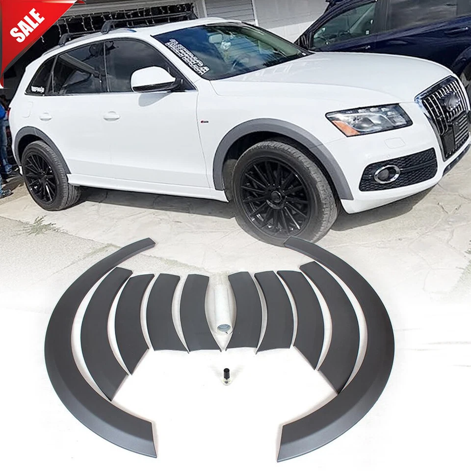 Kit de 10 piezas para Audi Q5 2009-2016 guardabarros acampanado cubierta de arco de rueda moldura gris Foto 1 de 4