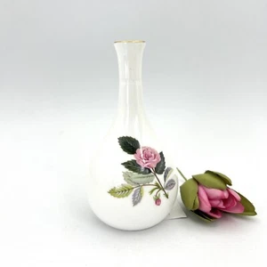 Vaso in porcellana portafiori vintage piccolo vasetto stretto monofiore con rose - Picture 1 of 9