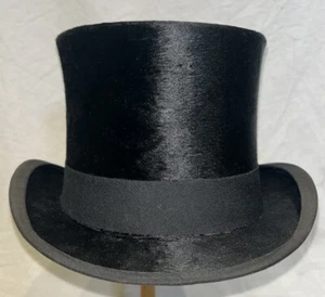 SILK TOP HAT By David Craik Edinburgh Stunning Quality Amazing Very RARE Antique - Picture 1 of 24