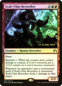 Magic The Gathering MTG SCAB-CLAN BERSERKER LÁMINA Magic Origins Promociones Casi Nuevo - Imagen 1 de 1